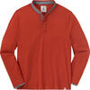 Auf diesem Bild sehen Sie Stone Rich Herren Henley Shirt langarm in der Farbe terrakotta