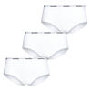 Auf diesem Bild sehen Sie  Benetton 3er Pack Damen H�fthosen hoch  in der Farbe wei�