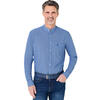 Auf diesem Bild sehen Sie Jacques Britt Herren Stehkragenhemd langarm in der Farbe blau