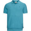 Auf diesem Bild sehen Sie Jacques Britt Herren Strick-Poloshirt kurzarm in der Farbe t�rkis