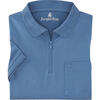Auf diesem Bild sehen Sie Jacques Britt Herren Poloshirt kurzarm mit Zipp in der Farbe blau
