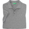 Auf diesem Bild sehen Sie Benetton Poloshirt kurzarm unisex, unifarben aus 100% Baumwolle&nbsp; in der Farbe grau-melange