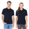 Auf diesem Bild sehen Sie Benetton Poloshirt kurzarm unisex, unifarben aus 100% Baumwolle&nbsp; in der Farbe marine