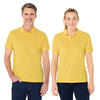 Auf diesem Bild sehen Sie Benetton Poloshirt kurzarm unisex, unifarben aus 100% Baumwolle&nbsp; in der Farbe gelb