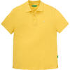 Auf diesem Bild sehen Sie Benetton Poloshirt kurzarm unisex, unifarben aus 100% Baumwolle&nbsp; in der Farbe gelb