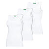 Auf diesem Bild sehen Sie Benetton 3er Pack Damen Tr�gershirts in der Farbe wei�