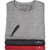 Auf diesem Bild sehen Sie Spitzbergen 3er Pack Herren Funktionsshirts langarm, schnelltrocknend mit Stretch in der Farbe gemischt
