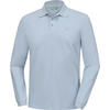 Auf diesem Bild sehen Sie Benetton Poloshirt langarm unisex, hautfreundlich aus 100% Baumwolle in der Farbe hellblau