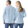 Auf diesem Bild sehen Sie Benetton Poloshirt langarm unisex, hautfreundlich aus 100% Baumwolle in der Farbe hellblau