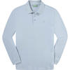 Auf diesem Bild sehen Sie Benetton Poloshirt langarm unisex, hautfreundlich aus 100% Baumwolle in der Farbe hellblau