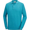Auf diesem Bild sehen Sie Jacques Britt Herren Strick-Poloshirt langarm in der Farbe t�rkis