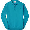 Auf diesem Bild sehen Sie Jacques Britt Herren Strick-Poloshirt langarm in der Farbe t�rkis