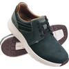 Auf diesem Bild sehen Sie Clarks Lederschuhe in der Farbe blau