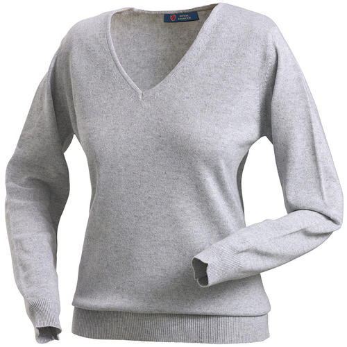 Royal Spencer Damen Kaschmir-Seidenpullover V-Ausschnitt