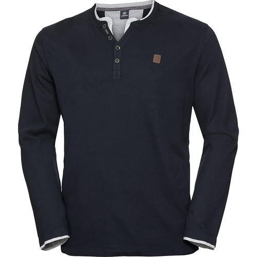 LERROS Herren Langarmshirt mit Doppelkragen