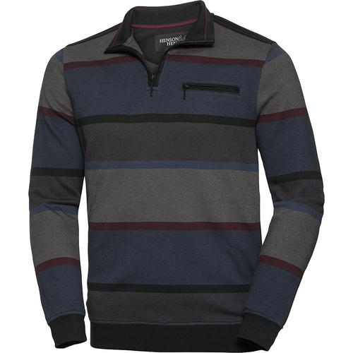 HENSON&HENSON Herren Sweatshirt mit Zipper