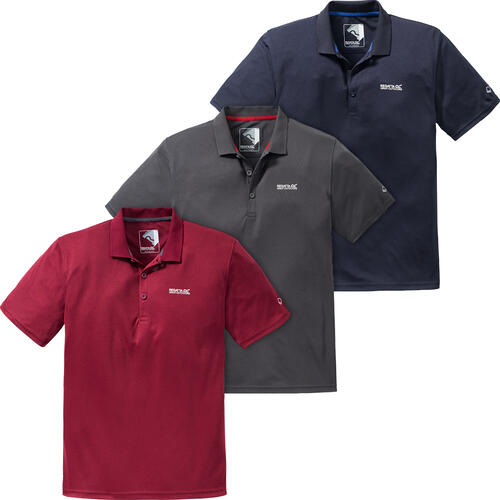 Regatta 3er Pack Herren Sport-Polos, schnelltrocknend