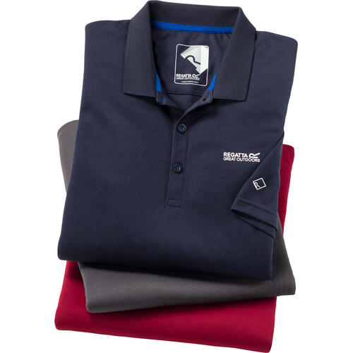 Regatta 3er Pack Herren Sport-Polos, schnelltrocknend
