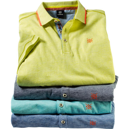 LERROS Herren Polo in Melange-Optik LERROS Herren Polo in Melange-Optik