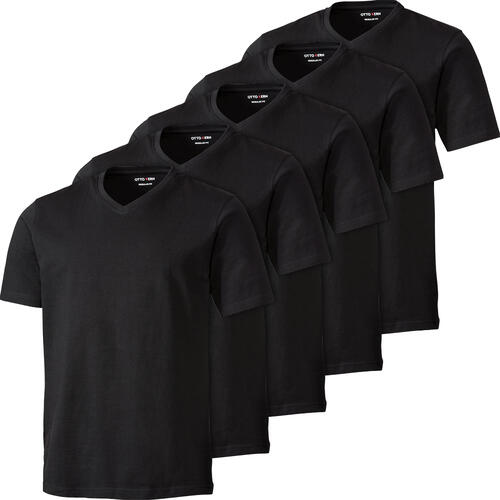 Otto Kern 5er Pack Herren T-Shirts V-Ausschnitt, 100% Baumwolle