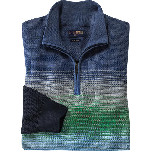 Franco Bettoni Herren Zipper-Pullover Multicolor