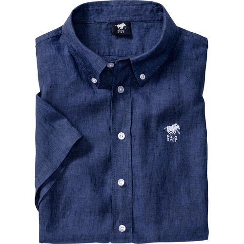 POLO SYLT Herren Baumwoll-Leinen-Mix Hemd kurzarm