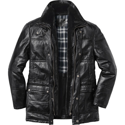 Ross & Cole Herren Lederjacke lang
