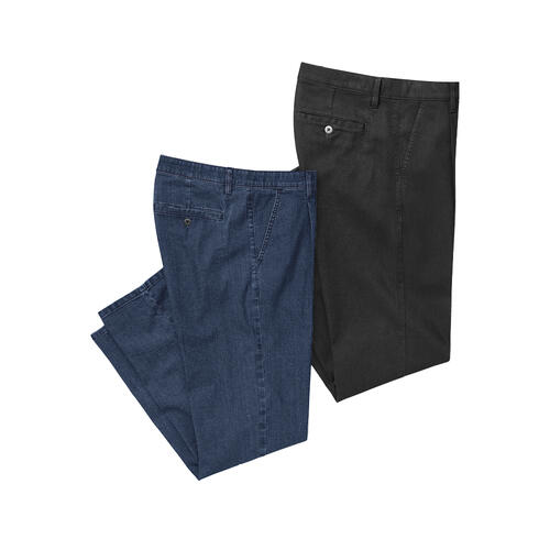Franco Bettoni 2er Pack Herren Bundfalten-Jeans