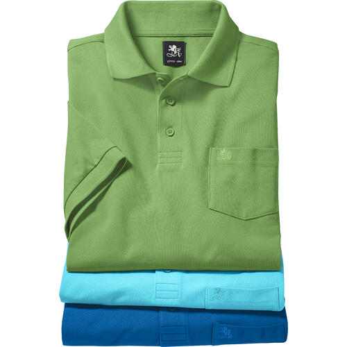 Otto Kern 3er Pack Herren Poloshirts Regular-Fit