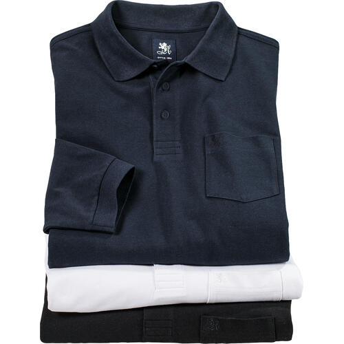 Otto Kern 3er Pack Herren Poloshirts langarm