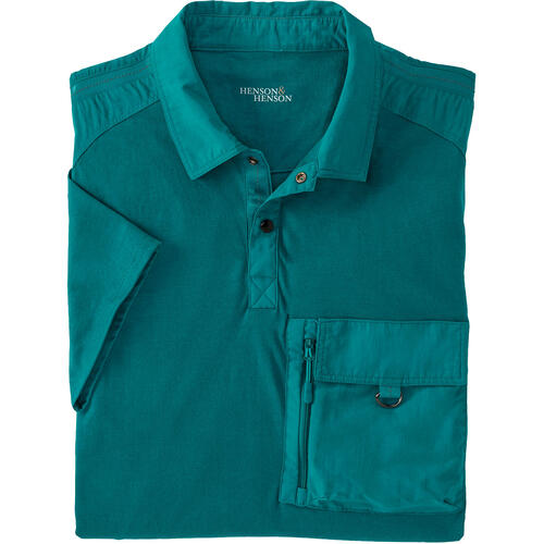 HENSON&HENSON Herren Reise-Poloshirt