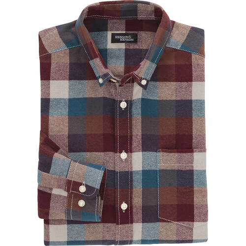 HENSON&HENSON Herren Flanellhemd