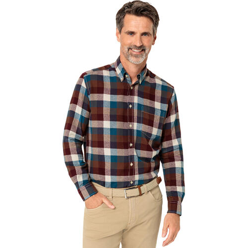 HENSON&HENSON Herren Flanellhemd