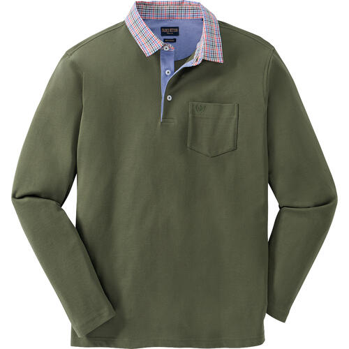 Franco Bettoni Herren Poloshirt mit Hemdkragen langarm