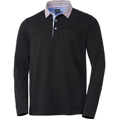 Franco Bettoni Herren Poloshirt mit Hemdkragen langarm