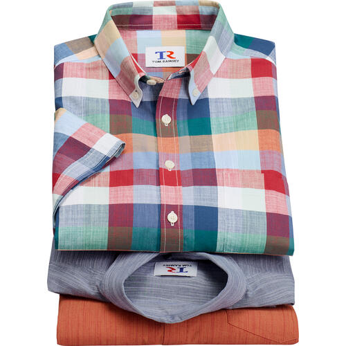 Tom Ramsey 3er Pack Herren Hemden kurzarm
