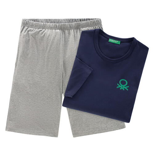 Benetton Herren Pyjama-Set kurz