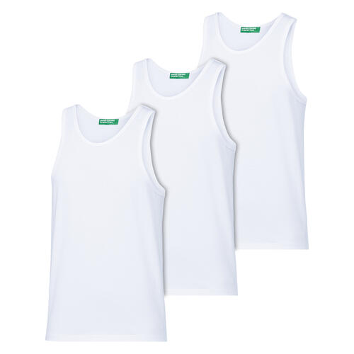 Benetton 3er Pack Herren Trägershirts