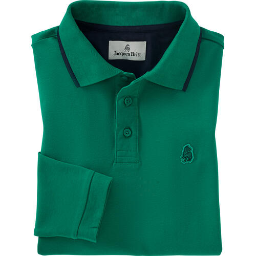 Jacques Britt Herren Poloshirt Piqu langarm