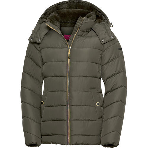 Belmina Damen Steppjacke mit Fellkapuze