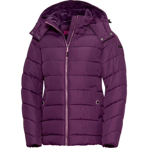 Belmina Damen Steppjacke mit Fellkapuze