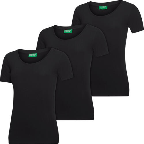 Benetton 3er Pack Damen T-Shirts