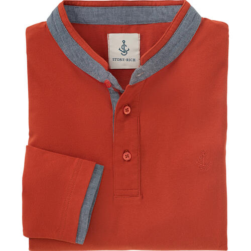 Stone Rich Herren Henley Shirt langarm