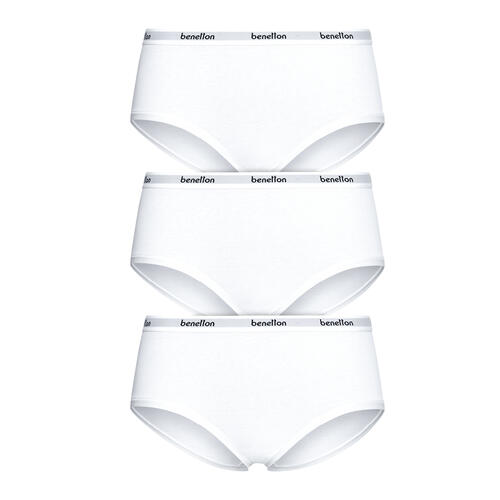  Benetton 3er Pack Damen H�fthosen hoch 