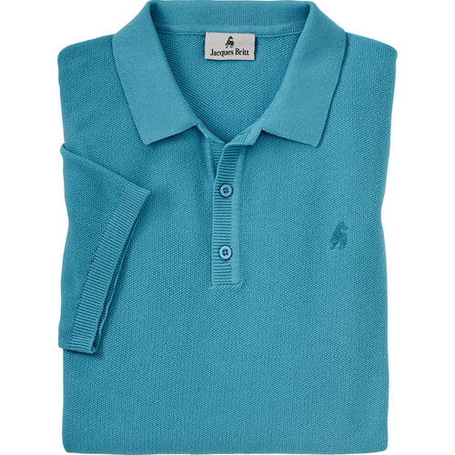 Jacques Britt Herren Strick-Poloshirt kurzarm