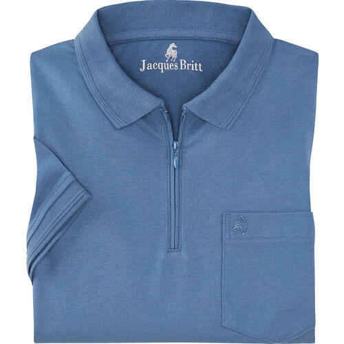 Jacques Britt Herren Poloshirt kurzarm mit Zipp