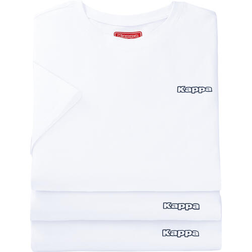 Kappa 3er Pack T-Shirts unisex, pflegeleicht aus 100% Baumwolle