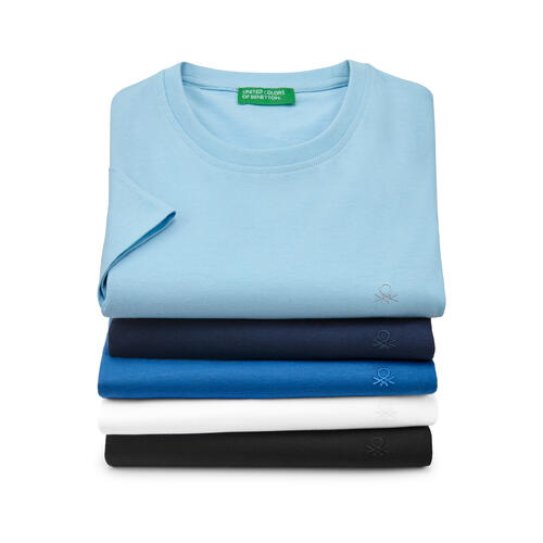Benetton 5er Pack T-Shirts unisex, pflegeleicht und sportlich