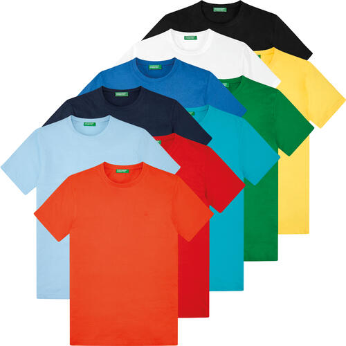 Benetton 10er Pack T-Shirts&nbsp; unisex, pflegeleicht und sportlich