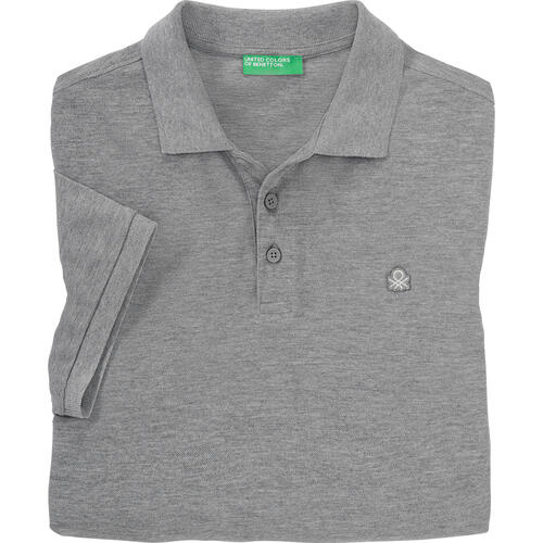 Benetton Poloshirt kurzarm unisex, unifarben aus 100% Baumwolle&nbsp;